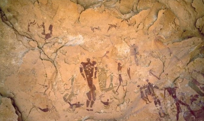 Peinture rupestre de Wadi Sura, Égypte. (TARA)


