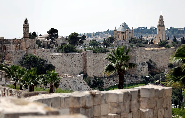 Vue des remparts de la vieille ville de Jérusalem, mai 2016. (THOMAS COEX/AFP/Getty Images)