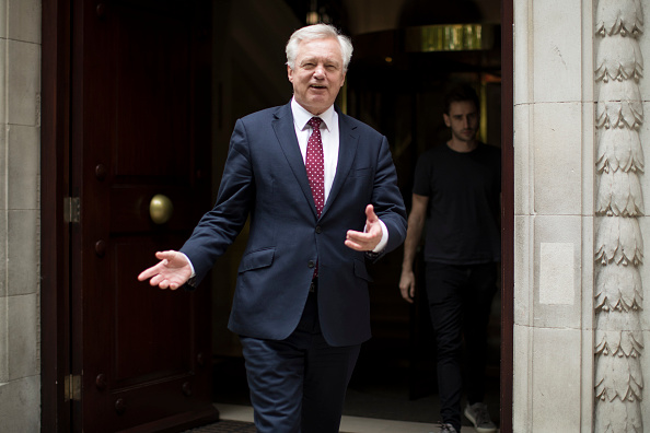 David Davis, ministre britannique chargé du Brexit, espère négocier un accord douanier de deux ans entre l'UE et le Royaume-Uni après la sortie du pays de l'Europe. (Dan Kitwood/Getty Images)