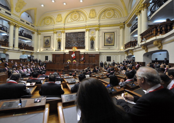 Vue générale du congrès péruvien. (CRIS BOURONCLE/AFP/Getty Images)