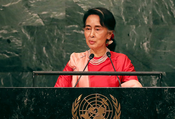 Aung San Suu Kyi lors d'une assemblée aux Nations-Unis (Spencer Platt/Getty Images).
