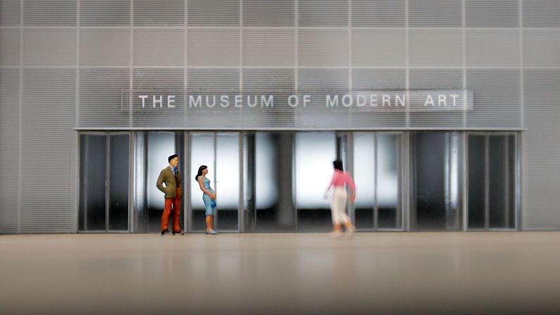 Un model du nouveau  Museum of Modern Art avec ses nouveaux espaces. (Photo de Mario Tama/Getty Images)