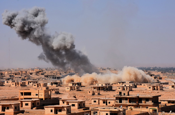 La ville de Deir Ezzor le 13 septembre. (GEORGE OURFALIAN/AFP/Getty Images)