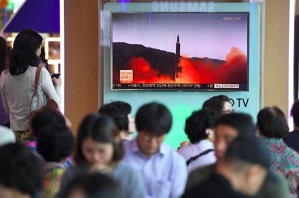 Un missile nord coréen a été tiré au-dessus du Japon le 15 septembre. (JUNG YEON-JE/AFP/Getty Images)