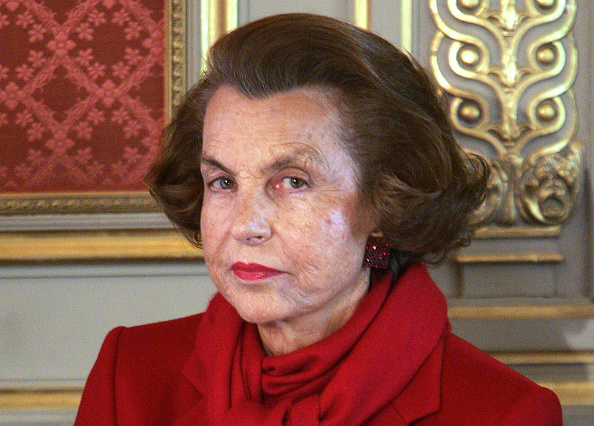 Liliane Bettencourt au Palais de l'Élysée le 25 avril 2005.   (PATRICK KOVARIK/AFP/Getty Images)