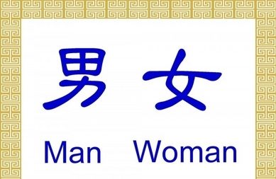 Les caractères chinois : Nan et Nu