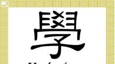 Caractères chinois, Étudier Xué 學