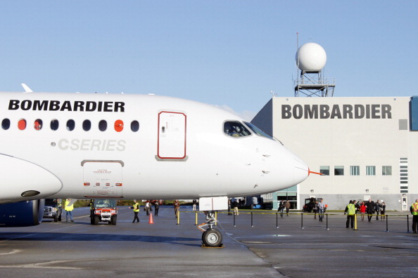 Le Bombardier CSseries à Mirabel au Quebec. (Clement Sabourin/AFP/Getty Images)
