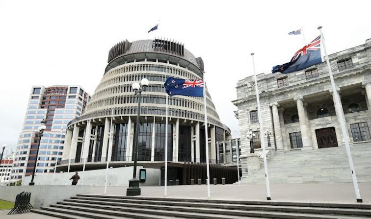Le parlement de la Nouvelle-Zélande à Wellington (Hagen Hopkins/Getty Images)