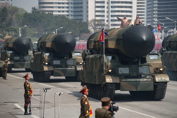 La Corée du Nord se prépare à un nouveau lancement de missile capable d'atteindre les États-Unis.
(ED JONES/AFP/Getty Images)