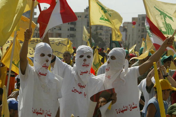Des membres du mouvement terroriste Hezbollah.
(Salah Malkawi/Getty Images)