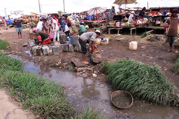 Un très mauvais assainissement dans la capitale Antananarivo.   

ALEXANDER JOE / AFP / Getty Images

