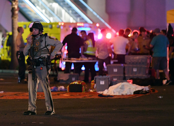 La fusillade de Mandalay Bay à Las Vegas a fait plus de 20 morts.
 (Photo by Ethan Miller/Getty Images)