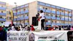 Manifestation pour la libération du maire de Dakar