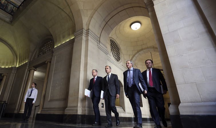 Les directeurs de la Banque d'Angleterre. (Bank of England via Visual hunt/CC BY-ND)