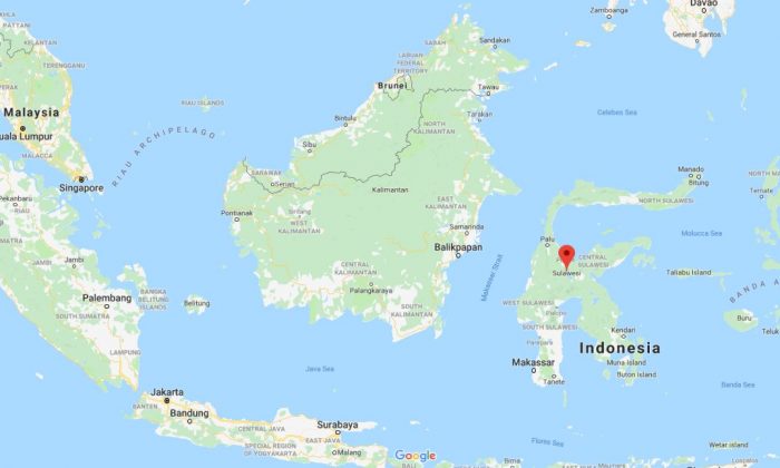 Célèbes, Indonésie. (Google Maps)
