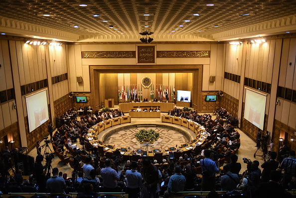Vue générale du siège de la Ligue des États arabes. (MOHAMED EL-SHAHED / AFP / Getty Images)