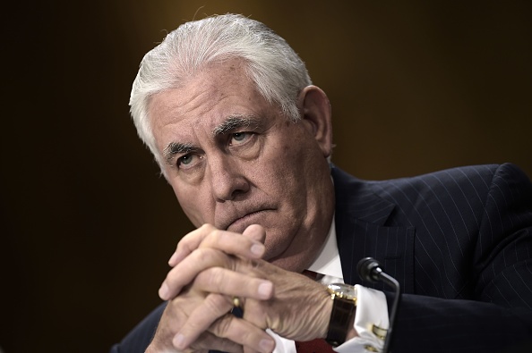 Le secrétaire d’État américain Rex Tillerson. 
"Les États-Unis mettent en garde toute partie, à l'intérieur ou à l'extérieur du Liban, qui utiliserait le Liban comme théâtre de conflits par procuration".
(BRENDAN SMIALOWSKI / AFP / Getty Images)