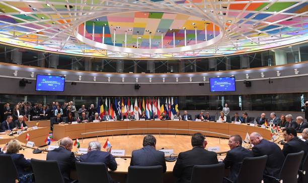 Vingt-trois Etats membres de l'UE sont rassemblés lors du Conseil européen de Bruxelles du 13 novembre 2017.
(EMMANUEL DUNAND / AFP / Getty Images)