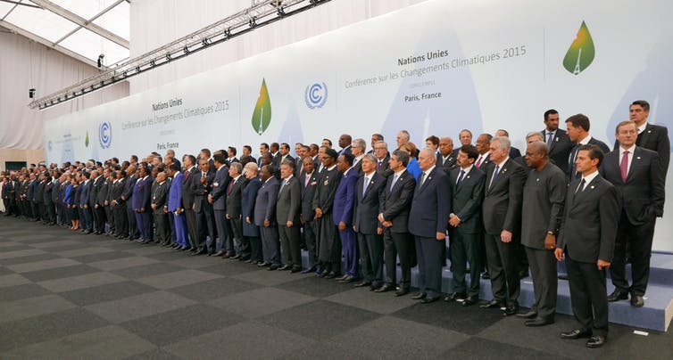 Les participants à la COP21. (República Mexicana/Wikimedia, CC BY-SA)