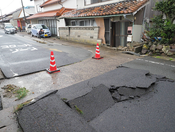 Tremblement de terre au japon de magnitude 5,6 sur l'échelle ouverte de Richter.    (Photo : SHIMANE NICHINICHI SHIMBUN VIA J/AFP/Getty Images)