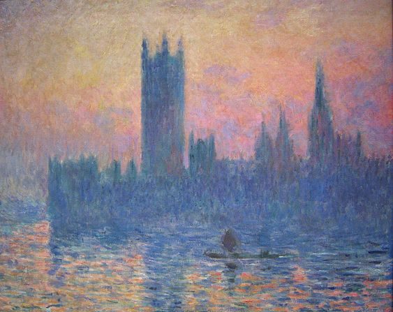 L'exposition, le Petit Palais  propose une voyage à Londres. Le parlement de Londres, Photo wikipédia
