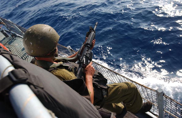 
Patrouilles de la marine israélienne au large de la côte sud d'Israël. Photo Talia Rosen/IDF via Getty Images.
