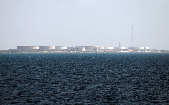Une vue générale montre le terminal pétrolier de Marsa al-Hariga en LIBYE. Photo.ABDULLAH DOMA / AFP / Getty Images.