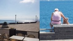 Tous les jours, un vieil homme s’assoit au bord de l’océan à côté d’une photo encadrée de sa femme décédée