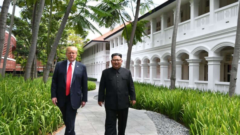 Selon l’ONU la rencontre du leader nord-coréen Kim Jong Un avec le président américain Donald Trump, n’aurait servi à rien. !… Photo ANTHONY WALLACE / AFP / Getty Images.