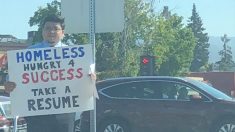 Un développeur web sans-abri tient une pancarte sur l’autoroute pour trouver du travail – il reçoit plus de 200 offres d’emploi