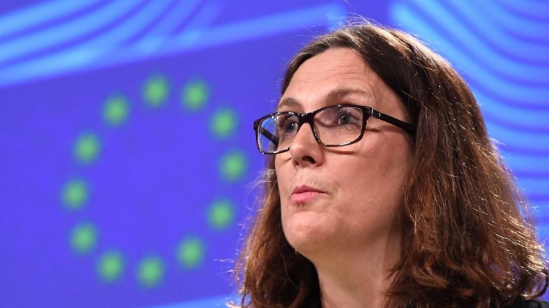  Cecilia Malmstrom, commissaire européenne au commerce,. Photo EMMANUEL DUNAND / AFP / Getty Images.