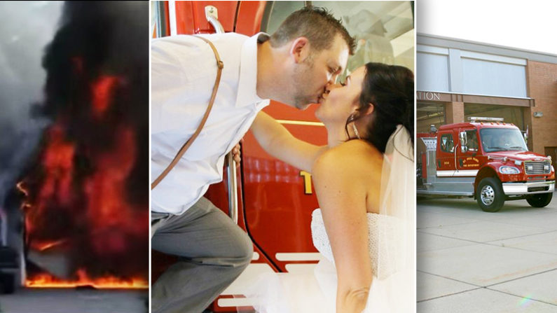 Un pompier abandonne sa cérémonie de mariage pour aller combattre un incendie domestique