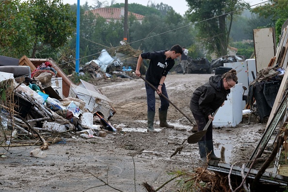  Inondation dans l'Aude. Les résidents se retrouvent dans une grande précarité.  (Photo : read ERIC CABANIS/AFP/Getty Images)