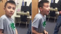 Un garçon est surpris au bureau du principal quand ses parents lui annoncent qu’ils adoptent 5 enfants