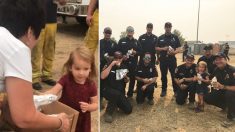 Une fillette de 2 ans distribue des burritos faits maison aux pompiers qui luttent contre les feux de forêt en Californie