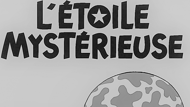-La couverture de « L'Étoile mystérieuse » une œuvre importante d’Hergé. Photo en capture d’écran.