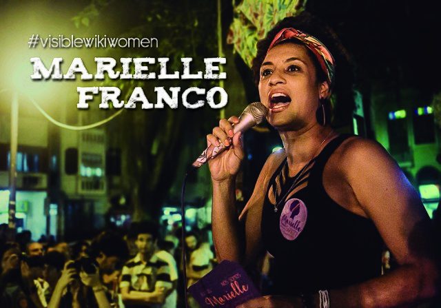 -Marielle Franco est une femme politique, sociologue et militante des droits de l'homme brésilienne.
Photos de WhoseKnowledge Wikipédia.
