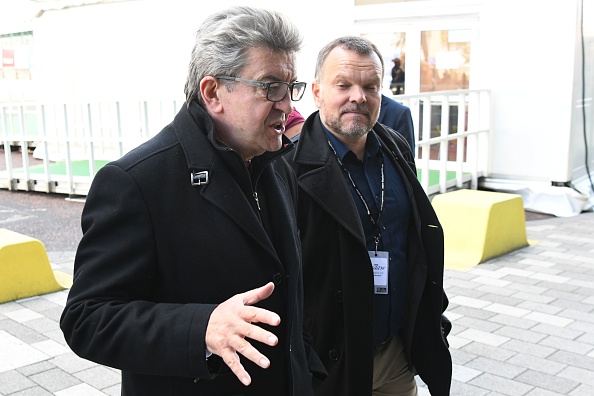 Jean-Luc Mélenchon et Djordje Kuzmanovic,(PAUL ELLIS/AFP/Getty Images)
