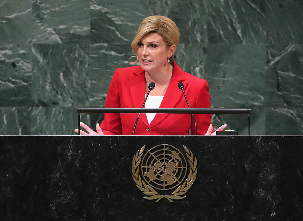 La présidente croate Kolinda Grabar-Kitarovic (John Moore/Getty Images)