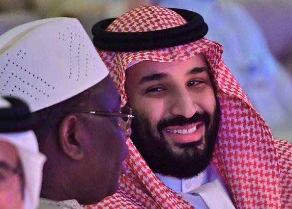-Le prince héritier saoudien Mohammed bin Salman au sommet, surnommé "Davos dans le désert". Il a été mis jeudi totalement hors de cause dans l'assassinat du journaliste critique du pouvoir Jamal Khashoggi. Photo GIUSEPPE CACACE / AFP / Getty Images.
