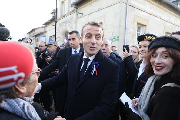 Le Président français Emmanuel Macron à Les Eparges dans l'est de la France le novembre 2018 (LUDOVIC MARIN/AFP/Getty Images)