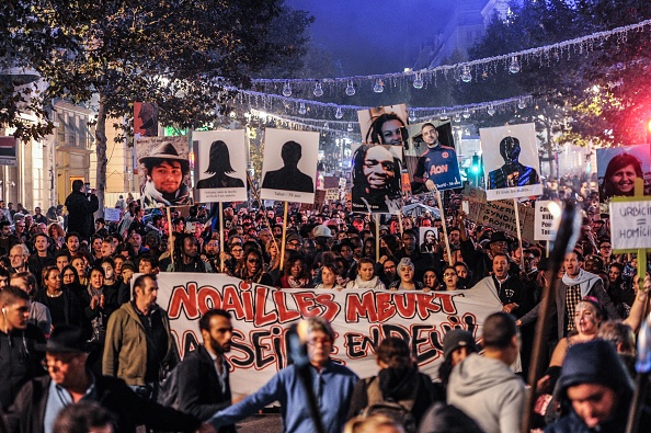 Marseille :  plus de 8 000 personne pour "une marche de la colère" contre l'insalubrité.   (Photo : SYLVAIN THOMAS/AFP/Getty Images)