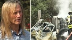« Nous avons entendu l’explosion » : des héros sans-abri sortent le conducteur d’une voiture en feu juste à temps