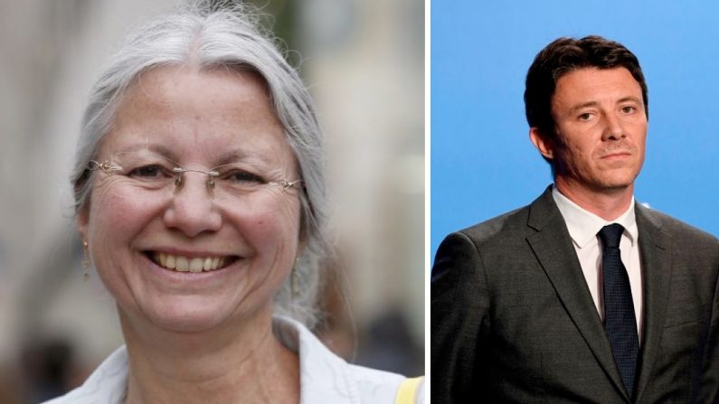 À gauche: La député LREM de l'Oise Agnes Thill (CHARLY TRIBALLEAU/AFP/Getty Images) - À droite : Benjamin Griveaux (LREM), porte parole du gouvernement (BERTRAND GUAY/AFP/Getty Images)