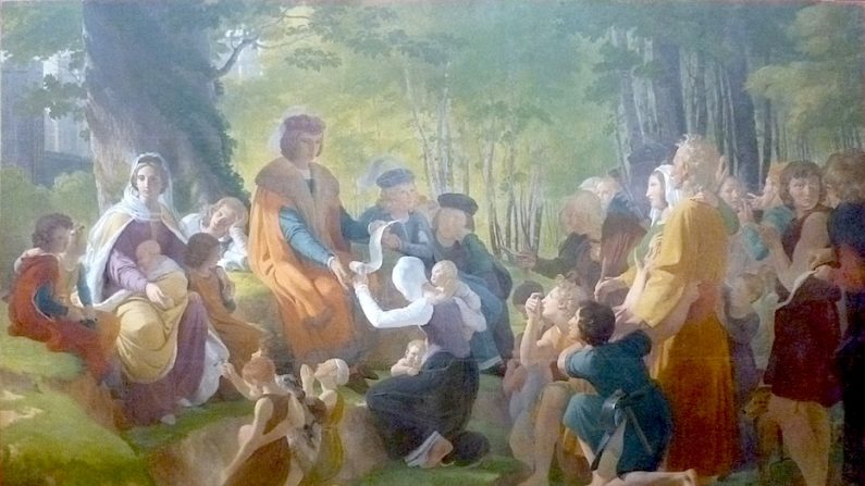 Saint Louis rendant la justice sous le chêne de Vincennes, Pierre-Narcisse Guérin, 1816, musée des beaux-arts d'Angers. (Domaine public)