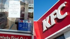 Un restaurant KFC est critiqué pour une affiche controversée, mais le propriétaire réaffirme sa décision – «ce message reste en place»