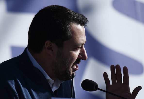 Matteo Salvini le 8 décembre à Rome (FILIPPO MONTEFORTE/AFP/Getty Images)