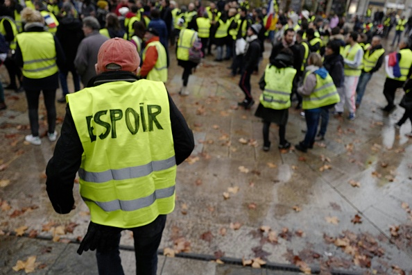 Les"gilets jaunes" gardent l'espoir. Le mouvement ne fléchit pas. (Photo : ROMAIN LAFABREGUE/AFP/Getty Images)