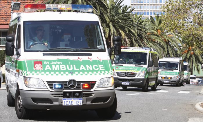 Ambulances en Australie dans un dossier photo. (Tony Ashby/AFP/Getty Images)